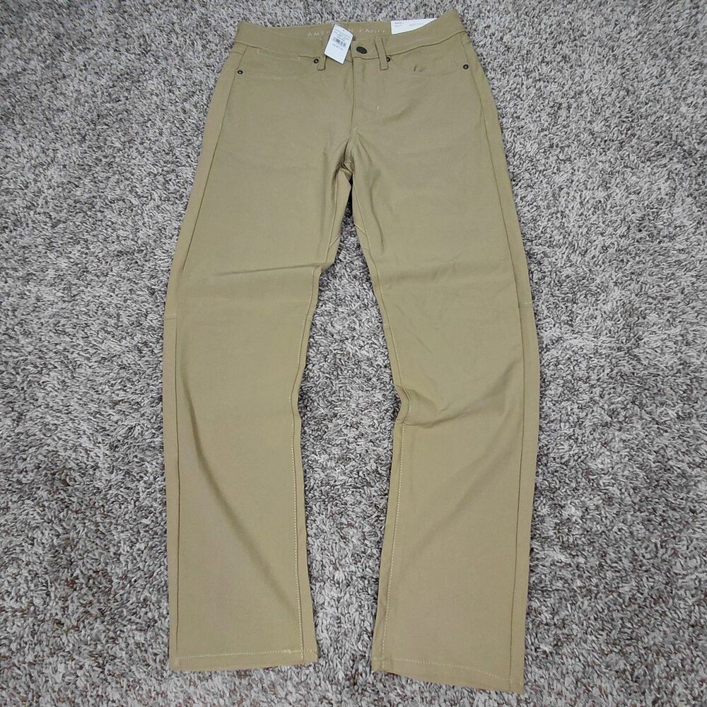 American Eagle Pants Mens 28x30 Fit 28x28 Tan Active Airflex Slim Performance
